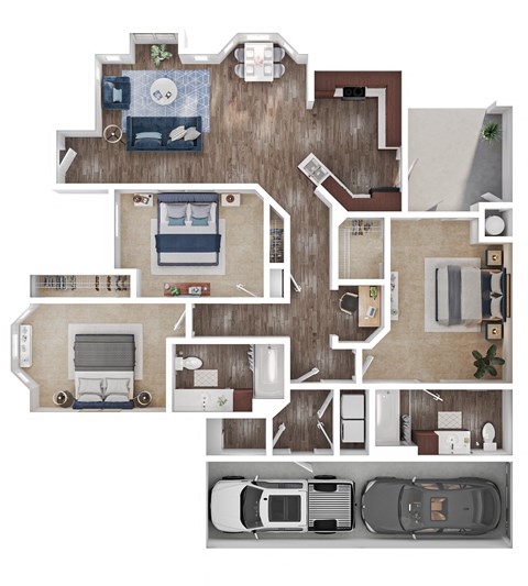 C1 Floorplan at Cambria Apartments in Gilbert Arizona